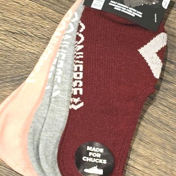 Converse Star Chevron Logo Half Cushion Ultra Low Sock- 3PK - Picture 2 of 5